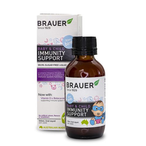 TP BVSK Brauer Baby & Child Immunity Support-Dạng lỏng (100mL) hỗ trợ tăng sức đề kháng cho trẻ