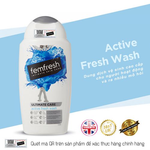 Dung dịch vệ sinh phụ nữ cao cấp năng động Femfresh Active Fresh Wash 250ml